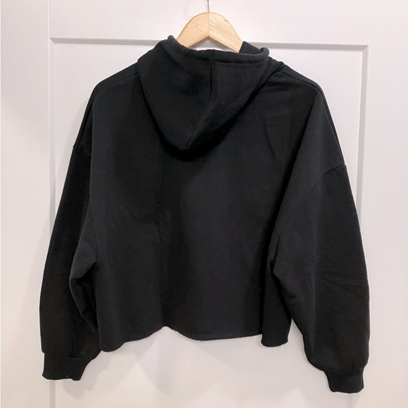 Von Dutch Rhinestone Cropped Hoodie | Black | NWT | Oversized | Y2K | Medium - Picture 3 of 9